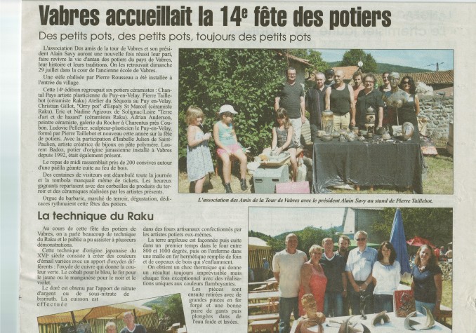 Article Eveil 1er Aout 2012 - VABRES